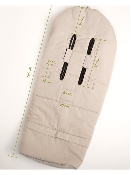 Naturkind Wollen voetenzak Emma - cream