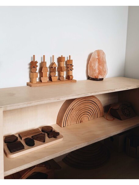 Wooden Story Houten stapelfiguren - naturel XL