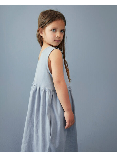 Gray Label Mouwloze kinderjurk - stone grey