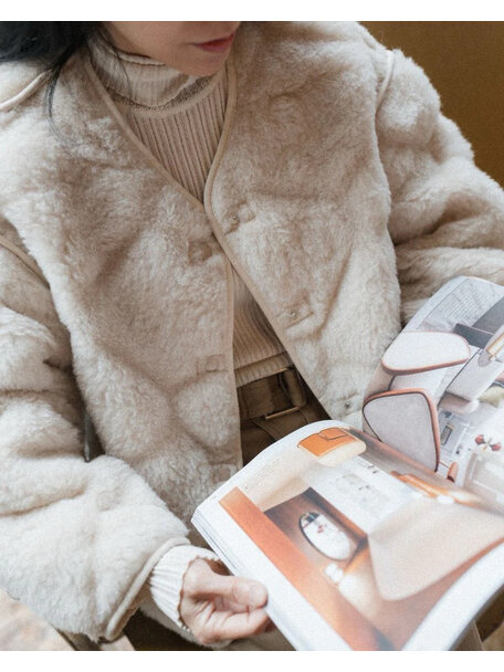 Alwero Dames vest met drukknopen van wol - onion