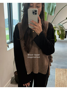 Matona Spencer met strik - sepia