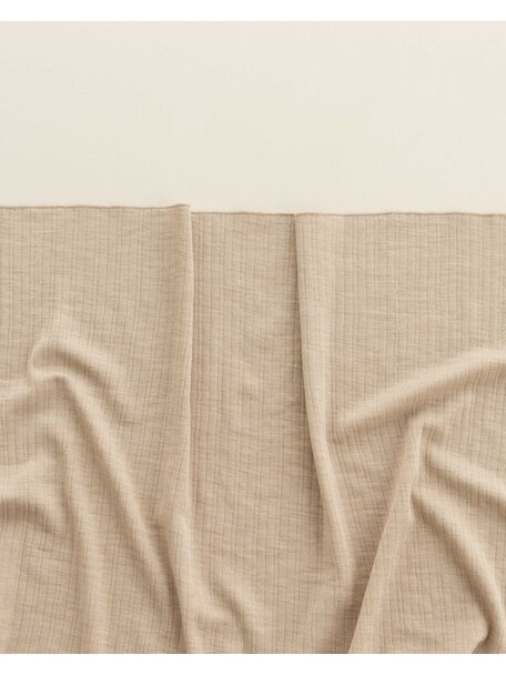 Unaduna Baby deken rib wol/zijde - maca