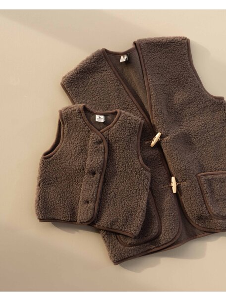 Alwero Dames bodywarmer ALPEN van wol - choco