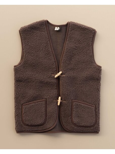 Alwero Dames bodywarmer ALPEN van wol - choco