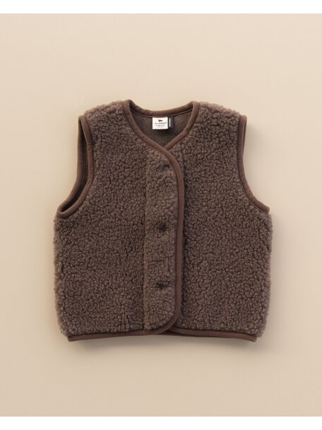 Alwero Kindervest TYB wolpluche - choco