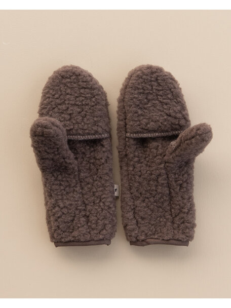 Alwero Wol pluche dames wanten - choco