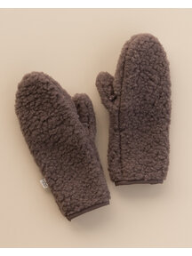 Alwero Wol pluche dames wanten - choco