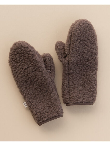 Alwero Wol pluche dames wanten - choco