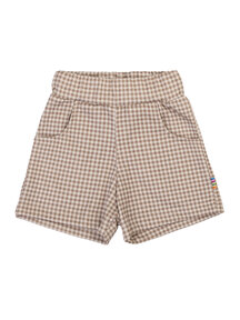 Joha Geblokte kindershort - beige
