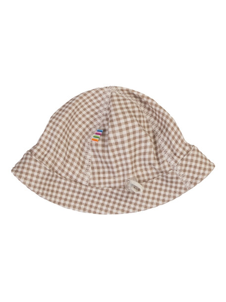 Joha Geblokt zonnehoedje - beige