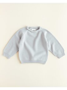 Hvid Wollen trui Georgette - light grey