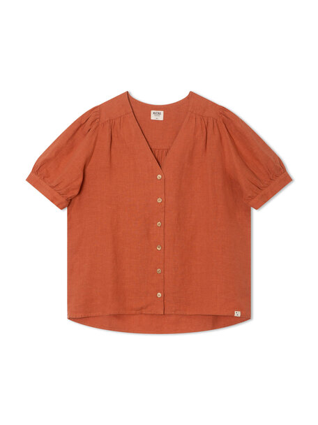 Matona Blouse short sleeve - rooibos