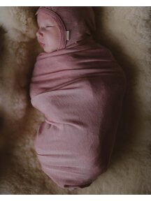 Unaduna Baby deken van wol/zijde - cameo rose