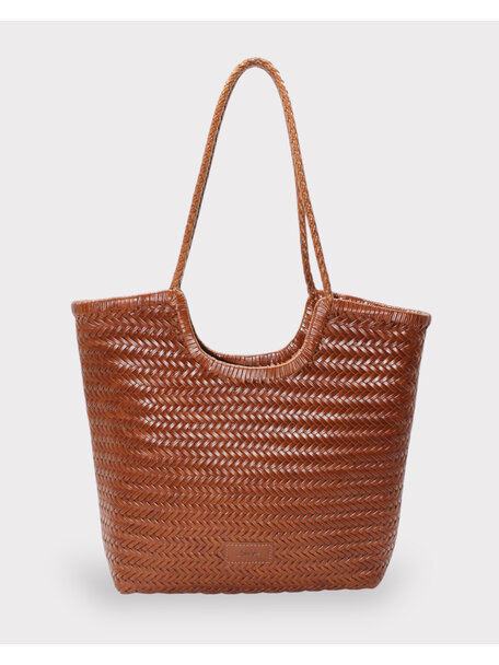 Sook Handgeweven leren tas Liv - caramel