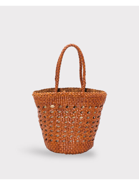 Sook Handgeweven leren tas Ivy - caramel