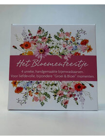 De Muisjes Het Bloemenfeestje bijenwas kaarsjes