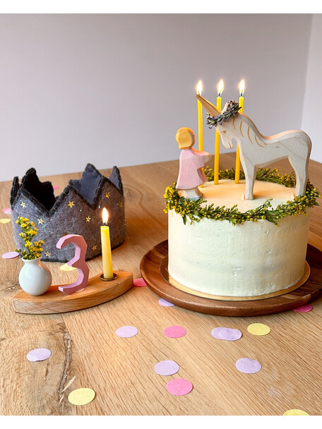 Grimm's Steker - cijfer 1 t/m 5 roze