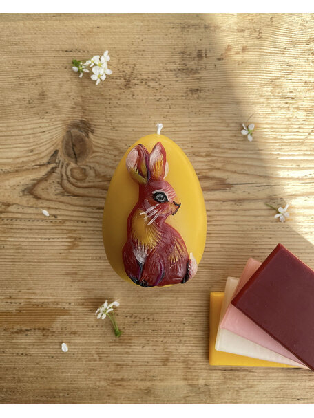 De Muisjes Bijenwas kaars - ei