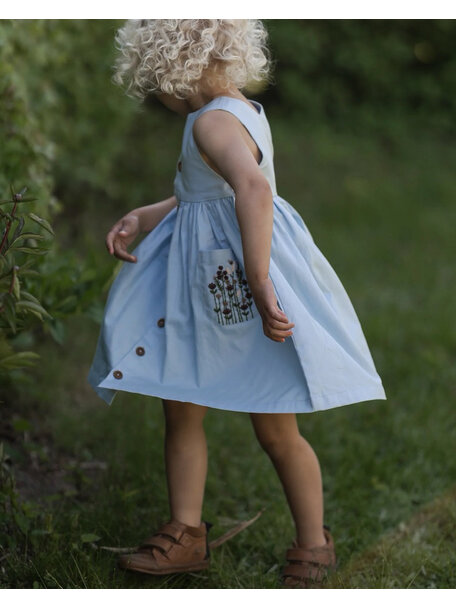 Hanevild Kinder zomerjurk Sine  - Kentucky blue