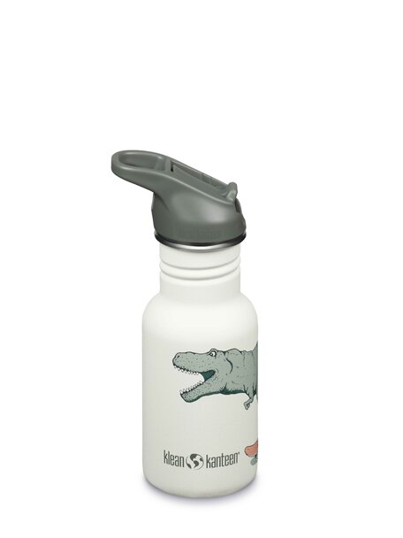 Klean Kanteen Kid fles 355 ml met flipsportdop - dino skate
