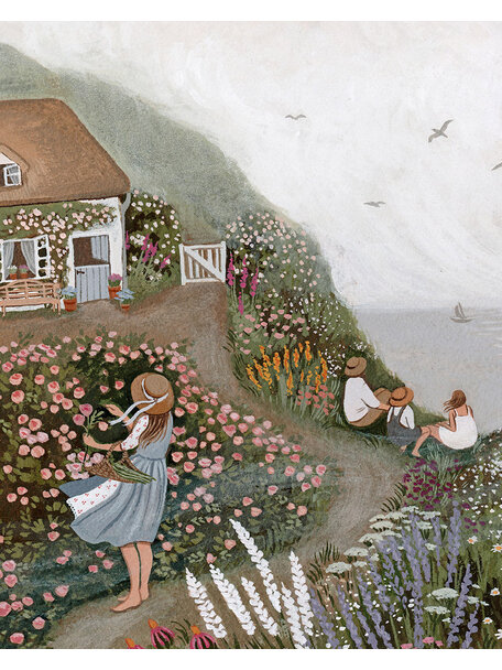 Robin Pieterse Gevouwen kaart - rose cottage