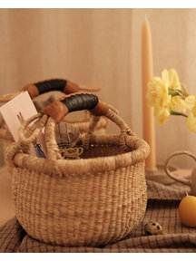 Fair Trade Handgevlochten kindermand - ø 15-20cm