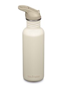 Klean Kanteen Drinkfles Classic 800 ml met flipsportdop - white cap gray