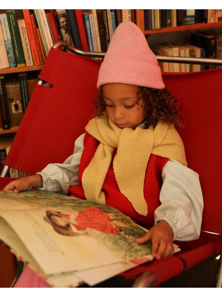 Hvid Zachte sjaal van wol Josephina - red
