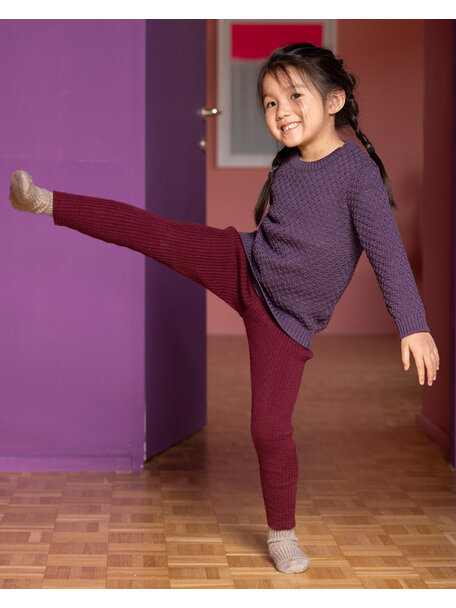 Disana Legging van wol - cassis