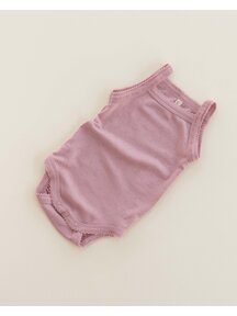 Unaduna Zomer rompertje pointelle wol/zijde - cameo rose