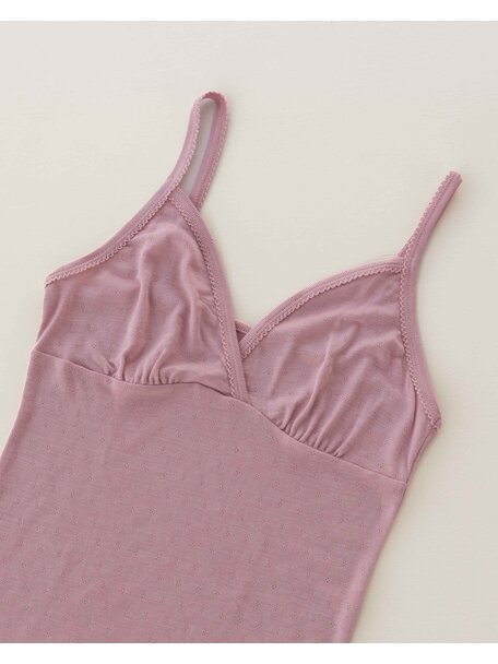 Unaduna Chemise pointelle wol/zijde - cameo rose