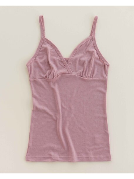 Unaduna Chemise pointelle wol/zijde - cameo rose