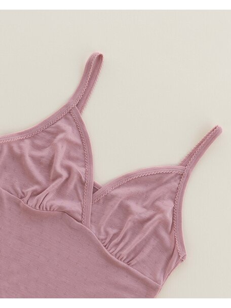 Unaduna Chemise pointelle wol/zijde - cameo rose