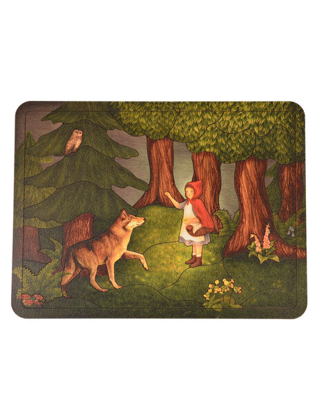 Handmade Houten puzzel - Roodkapje