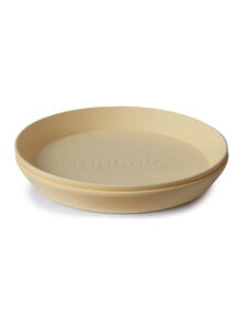 Mushie Kinderbord set van 2 - pale daffodil