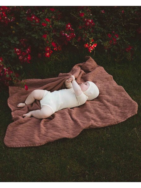 Disana Baby deken van wol - oud roze (exclusief bij Ziloen)