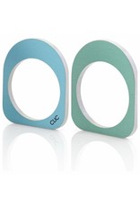 Clic  Aluminium Ring Oval Blue/Green - R254.2B