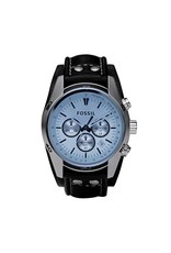 Fossil horloges Sport Cuff Horloge Leer – Zwart - CH2564