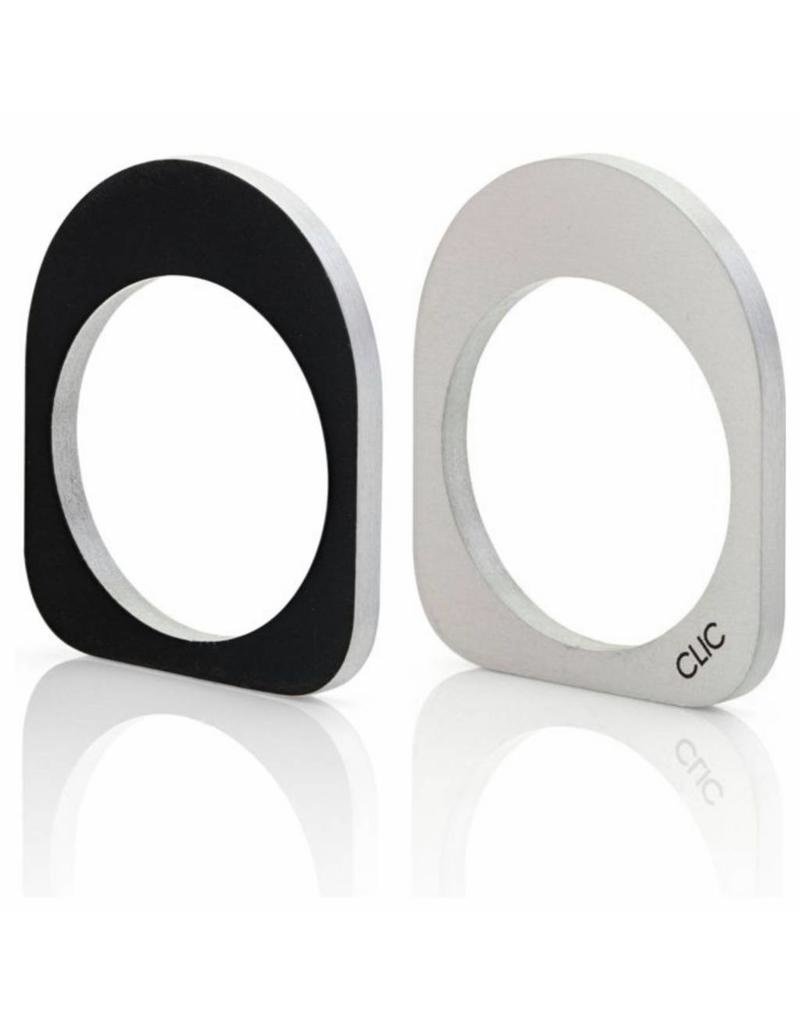 Clic Aluminium Ring Oval Black/Matte - R254.4Z