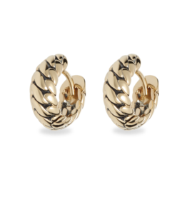 Buddha to Buddha Gold G006 One - Ben Gold Earrings 14 krt