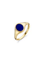 Blush 14 kt Blush Zegelring 52 Yellow Gold With Lapis - 1214YLA - 52