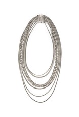 Buddha to Buddha 640 75cm - Nathalie Multi Chain Necklace Silver