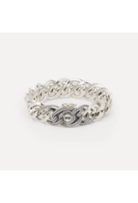 Buddha to Buddha 208 - Nathalie Small Texture Bracelet Silver