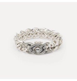 Buddha to Buddha 208 - Nathalie Small Texture Bracelet Silver