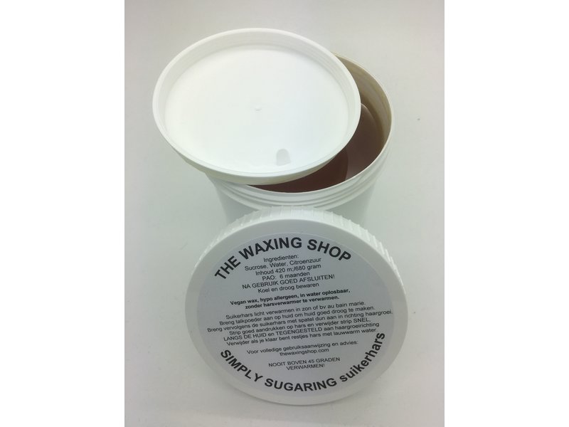 The Waxing Shop Simply Sugaring Suikerhars in plastic pot 420 ml