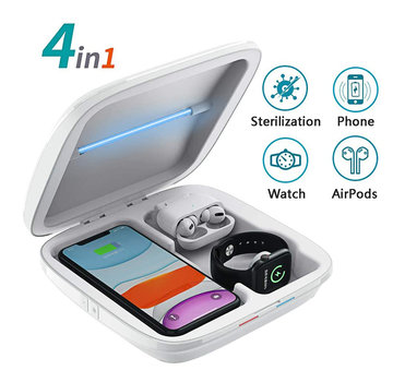 Phone sterilizer with wireless charger