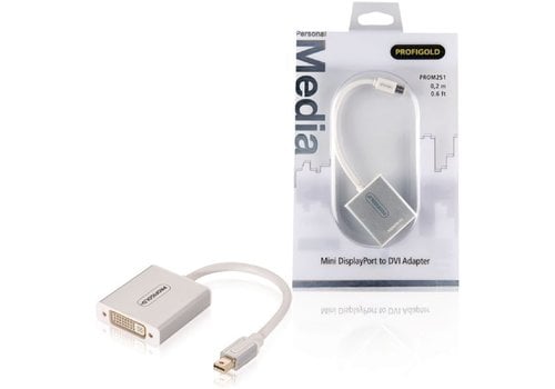 Profigold PROM251 video kabel adapter 0,2 m mini DisplayPort DVI-D Wit 