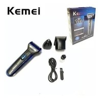 thumb-Kemei KM-6333 3-in-1 Draadloze Tondeuse & Trimmer Set – Oplaadbaar | Inclusief Neus- en Baardtrimmer-1