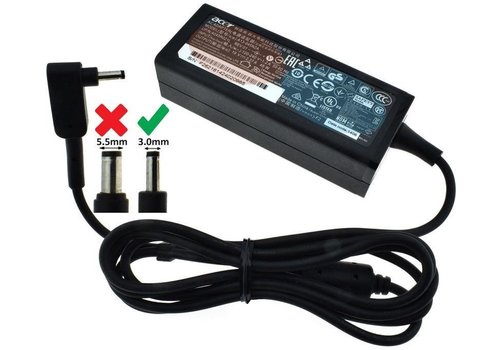 Acer oplader 45W (3.0 x 1.0mm) 