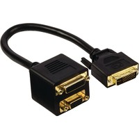 Nedis DVI-I (m) naar DVI-I en VGA (v) splitter - 0,20 meter